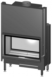 Tērauda kamīna kurtuve Spartherm Premium V-FD-87h, ar divām fasādēm