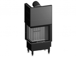 Tērauda kamīna kurtuve Spartherm Varia 2L-55h-4S, tiesiu kampiniu (kairės p.) st.