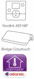 Piederums vadībai, izmantojot Wi-Fi Bridge Cozytouch un telpas termostatu Navilink A59 INTER (komplekts)