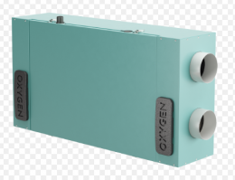 Rekuperators Oxygen EASY C200E, piekārtais, labās puses, 200 m³/h, entalpijas