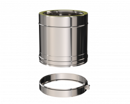 DW divkāršas sienas skurstenis HeatUp NTNT d.200/250, 0,25 m