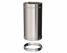 DW divkāršas sienas skurstenis HeatUp NTNT d.130/180, 0,5 m