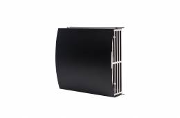 Āra gaisa padeves / novadīšanas režģis- jumtiņš, d160, melnas kr.