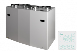 Rekuperators ENSY WAVE 700BV/1, vertikāls, kreisās puses, 840 m³/h, ar Wi-Fi un Bluetooth vadības ierīci