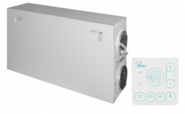 Rekuperators ENSY WAVE 400HH/1, palubējais, horizontāls, labās puses, ar Wi‑Fi un Bluetooth vadības ierīci