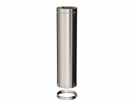 DW divkāršas sienas skurstenis HeatUp NTNT d.200/250, 1 m