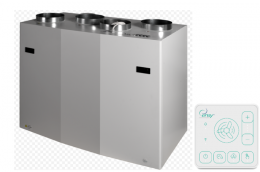 Rekuperators ENSY WAVE 550BV/1, vertikāls, kreisās puses, 794 m³/h, ar Wi-Fi un Bluetooth vadības ierīci