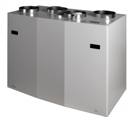 Rekuperators Ensy InoVent AHU-700BH/1, vertikālais, labas p., 840m³/h ar integr. vadību