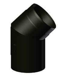 Neregulējams elkonis 150/45' ar tīrīšanas aili