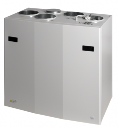 Rekuperators Ensy InoVent AHU-350BH vertikālais, labas p., 400m³/h ar integr. vadību